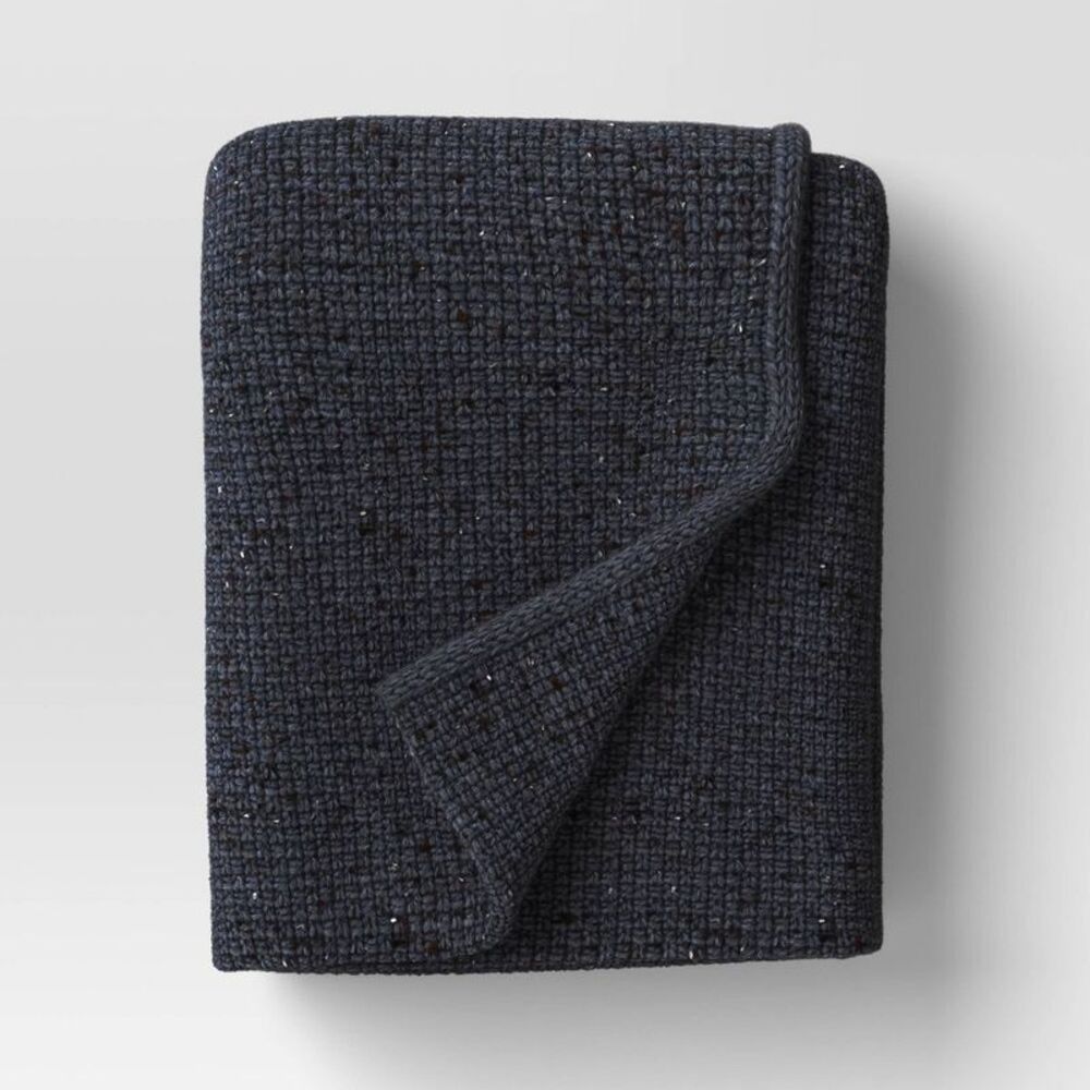Threshold - Marled Knit Throw Gray/Blue - Threshold Gray